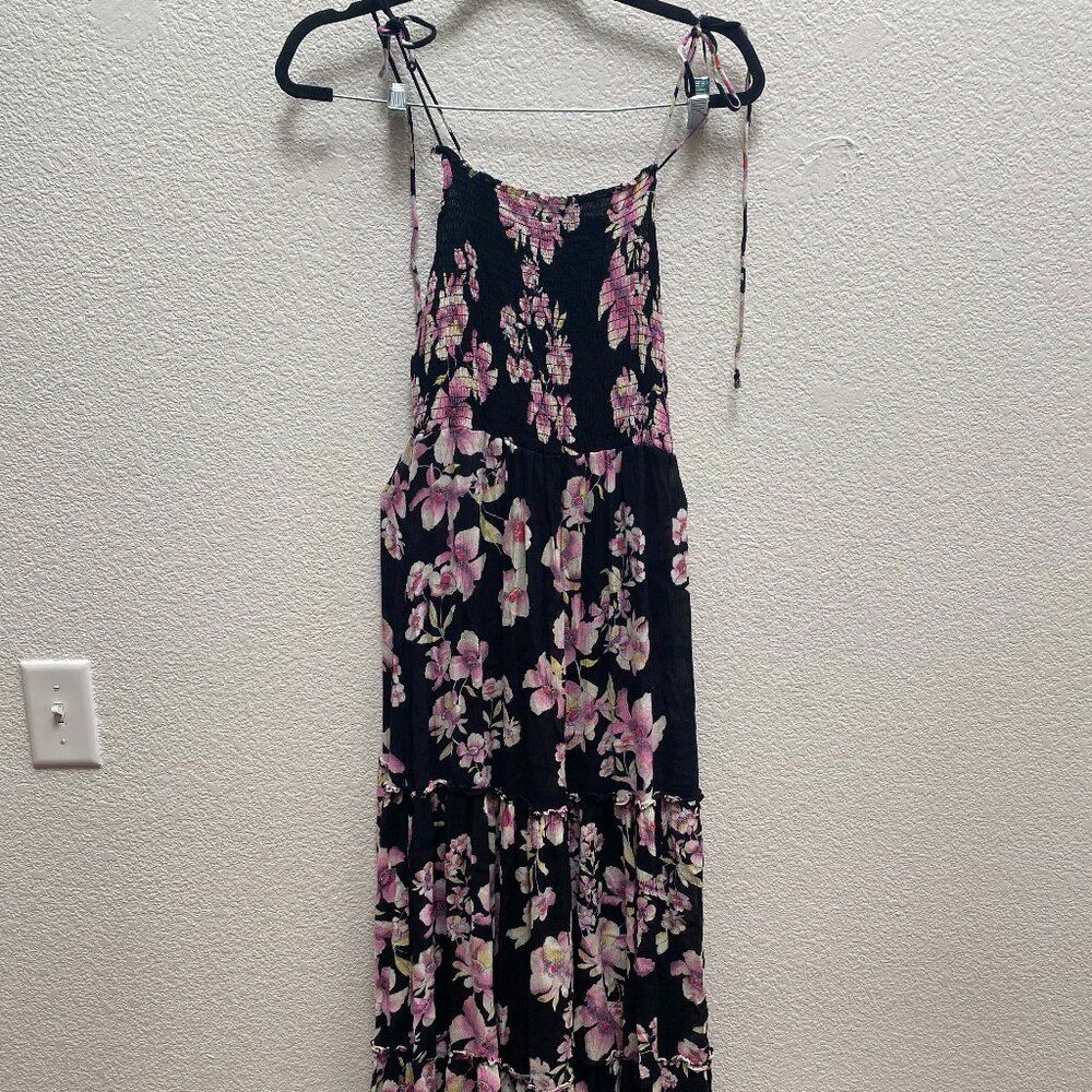 Intimately Free People Dress Garden Party Maxi in Black Floral Size Small